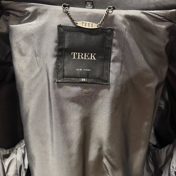 VINTAGE Y2K Leather Sports Jacket - Picture 2 of 9